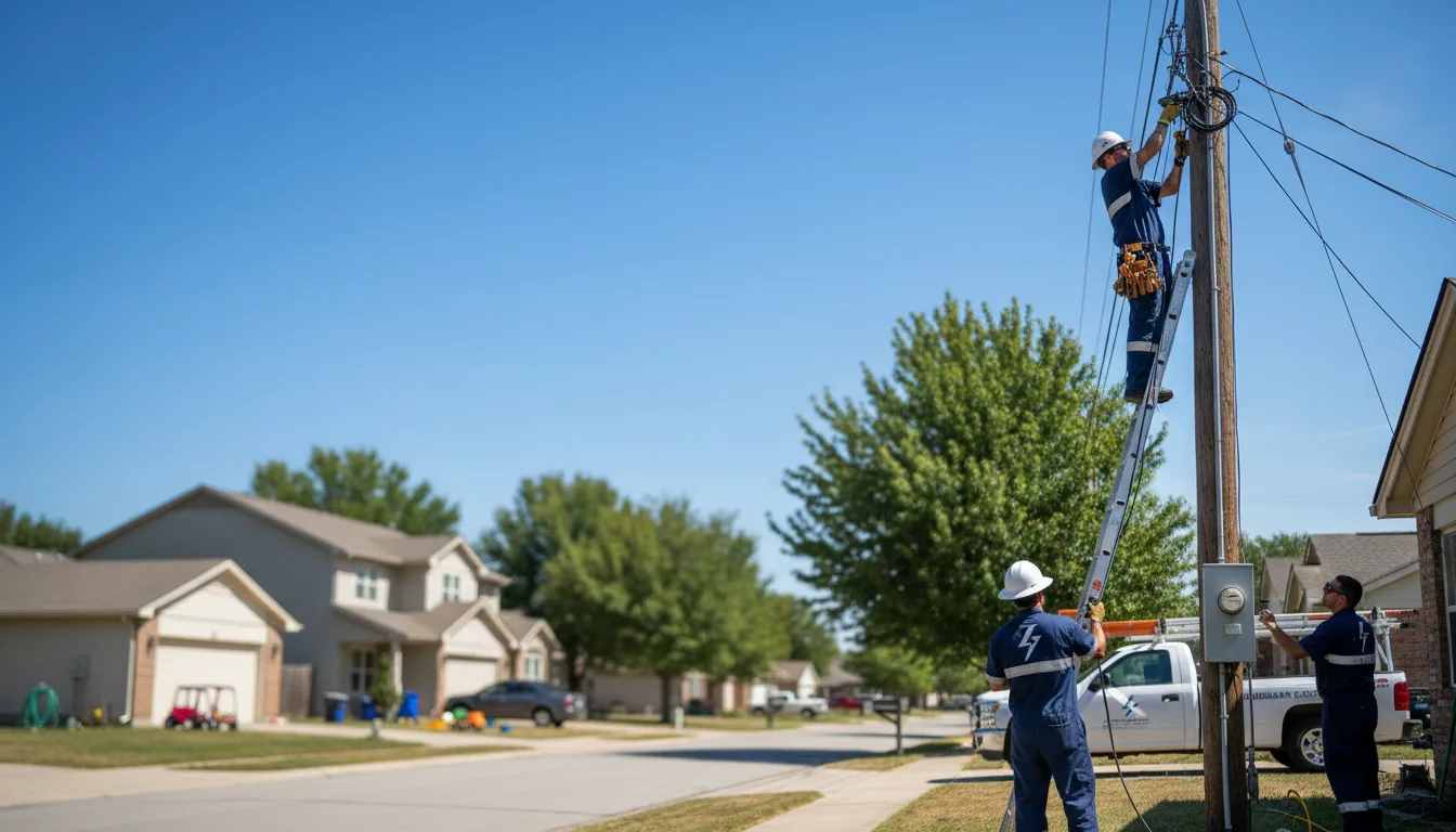 Residential electrician providing installation services in Brussels, IL